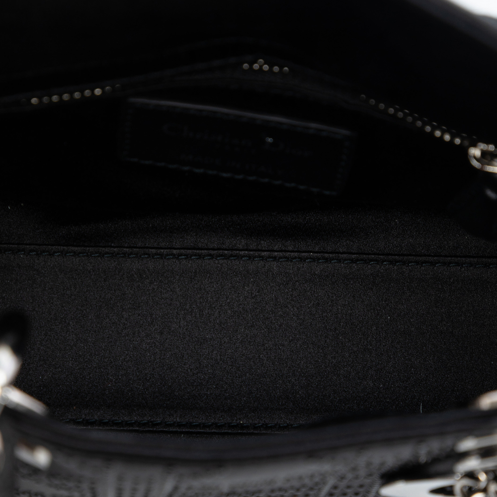 Pre-Loved Dior Mini Satin Cannage Crystal Embellished Lady Dior - Picture 4 of 7